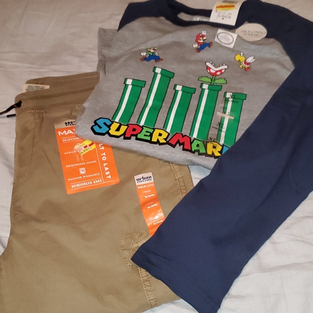 Super Mario Shirt & Cargo Pants Boys